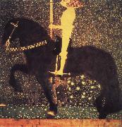 Gustav Klimt The golden knight painting
